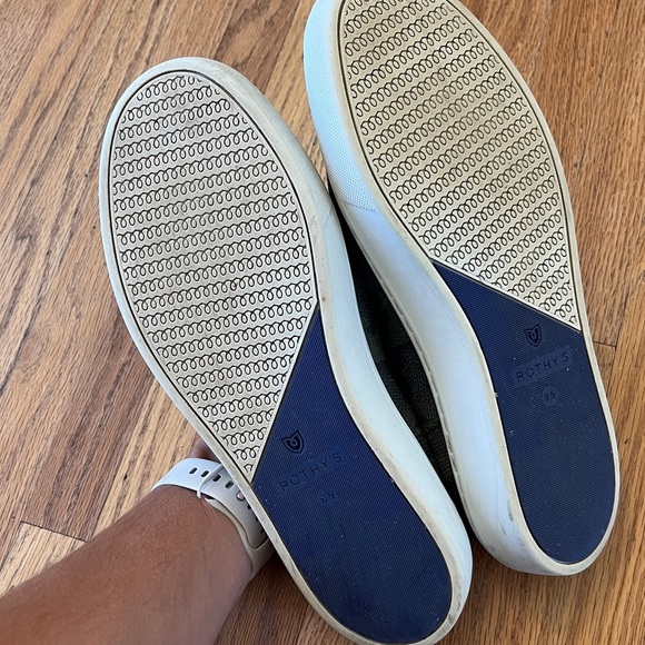 Rothy's Blue and Green Camo Sneaker Slip-On Shoes - Picture 6 of 6